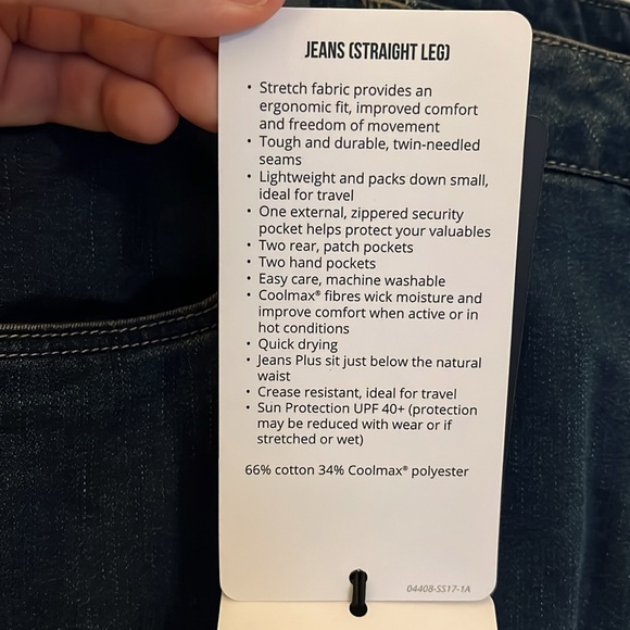 NWT Rohan Straight Leg Travel Jeans (Women’s 16R) - Picture 11 of 11